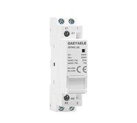 GAEYAELE Contactor modular automático Contactor doméstico Tipo de riel DIN(2P 25A 1NO1NC 220VAC)