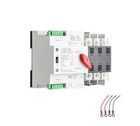 GAEYAELE Interruptor de transferencia automática 3Pole 100A 220V Interruptor de transferencia de alimentación montado en riel DIN Tipo eléctrico del controlador(3P-100A-AC220V)