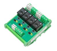 GAEYAELE Módulo de relé de 4 canales 1 Módulo de relé de interfaz de 12V AC/DC de montaje en carril DIN SPDT (FY-T734-12VACDC)