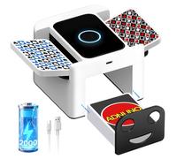 Gaeymy Barajador de Cartas Automático, Mezclador de Cartas con Batería 2000 mAh y USB, Barajeadora Carta Recargable, Card Shuffler Machine Card Shuffler Aplicable a UNO Skyjo y Otras Carta de Juego