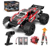 Gaeymy Coche Teledirigido Todoterreno 40 KM/H, 1:18 Coche Radiocontrol 2,4 GHz, 4x4 RC Drift Car Monster Truck con Luz LED y 2 Batería Recargable Control Remoto, Juguete Regalo para Adulto Niños Niñas