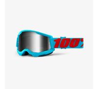 GAFAS 100 % MODELO VERLUST 2 SUMMIT - LENTES PLATEADOS ESPEJADOS, COLOR AZUL CLA