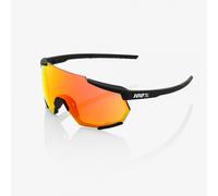 Gafas 100% Racetrap Soft Tact Negro - Hiper Rojo Multilayer Lente Mirror