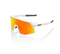 Gafas 100% S3 Soft Tact, Blanco, Lente Espejo Naranja