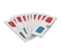 Gafas 3D,10 Pares Lentes Estéreo Papel Rojo y Azul para Películas Set