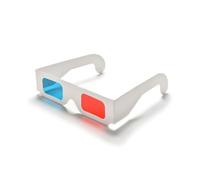 Gafas 3D,20 Pares Lentes Estéreo Papel Rojo Y Azul para Películas Set Anaglifo de Papel Gafas 3D