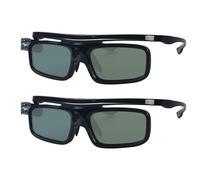 Gafas 3D, gafas de obturación activa 3D, recargables, adecuadas para proyector DLP Link 3D, 2 unidades