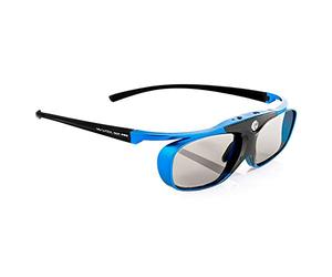 Gafas-3D Hi-Shock Blue Heaven DLP Link 3D compatibles con proyectores DLP 3D de Acer, BenQ, Viewsonic, Optoma, LG 96-200 Hz, 32 g, Recargables por USB