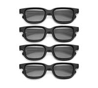 Gafas 3D polarizadas VQ163R, montura ligera, sin pilas para cine en casa, juego de 4 pares.