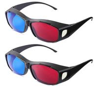 Gafas 3D rojas y azules para PC, gafas para películas y juegos 3D, diseño antipolarizante, gafas estilo 3D rojas y azules, 2024 nuevo