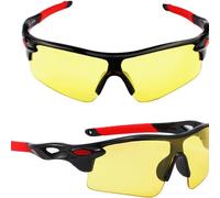 Gafas Ali G para Conducir de Noche - Perfectas para Moto y Vision Nocturna, Lentes Amarillos con Protección UV, Antiniebla y Resistentes a Rayones.