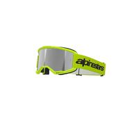 Gafas Alpinestars Vision 3 MX ATV MTB Off Road Amarillo Fluo Lente Espejo Plata