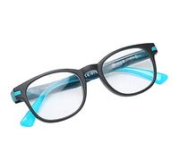 Gafas anti luz azul, gafas de lectura unisex de moda simples profesionales, gafas de lectura con estuche para gafas GRATIS (negro azul)(100)