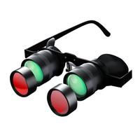 Gafas binoculares, Gafas de ópera de Enfoque Ajustable de 10x HD con Clip de polarización roja, binoculares de Teatro portátiles Manos Libres para Pesca, mira, observación de Aves, conciertos binocul