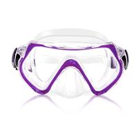 Gafas Buceo Niño, Gafas Piscina Niños 6-16 Años para Niños Niñas, Mascara Buceo Niño con Cubre Nariz, HD Antivaho Antifugas Gafas de Bucear para Buceo, Snorkel y Natación (Morado)
