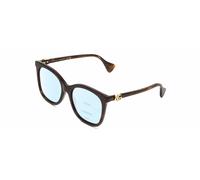 Gucci GG1071S Mujer Cateye Blue Luz Gafas En Carey Havana Marrón Oro 55mm