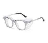 Gafas con Cámara de Humedad y Antipolen for Hombre y Mujer: Bloquean La Luz Azul, Son Resistentes Al Viento y a La Humedad, Alivian La Sequedad Ocular. Silicona Ultrasuave, Lente Transparente (Gris)