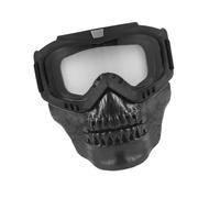 Gafas con cobertura de cara inferior, diseño desmontable, lente y marco de TPU ventilado para esquí y viajes al aire libre, gafas de motocicleta, cubierta desmontable para montar en esquí todoterreno