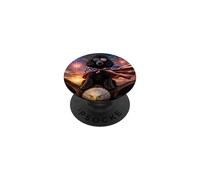 Gafas con diseño de Perro caniche Negro sobre águila Calva con Bandera Americana PopSockets PopGrip Adhesivo