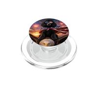 Gafas con diseño de Perro caniche Negro sobre águila Calva con Bandera Americana PopSockets PopGrip para MagSafe