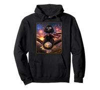 Gafas con diseño de Perro caniche Negro sobre águila Calva con Bandera Americana Sudadera con Capucha