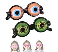Gafas con ojos parpadeantes, gafas con guiños locos con ojos cinéticos y acción manual for fiestas, bromas y fotos divertidas.(B+G)
