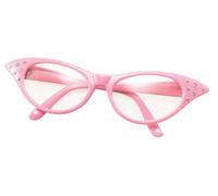 Gafas Con Pedrería Rubies Dama Pink Rosa Accesorio Disfraz 1950s