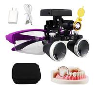 Gafas De Aumento Dentales De 2.5x/3.5x, Lupas Binoculares Dentales Con Luz Led De 5w, Distancia Interpupilar Ajustable De 53-65mm, 4 Niveles De Brillo Ajustable, Odontología Y Laboratorio D-3.5X