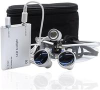 Gafas de aumento para dentistas, 3,5 x 420 mm con linterna LED, gafas de aumento para trabajo dental, linterna frontal LED para todo tipo de operaciones quirúrgicas