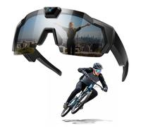 Gafas de béisbol 4K HD POV con cámara, gafas de grabación de video inteligente 2026 para deportes de acción con 32 memorias, gafas de sol inteligentes para hombres y mujeres (negro -A)