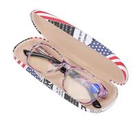 Gafas de bloqueo de luz azul, diseño simple y generoso Light Nose Res Marco floral púrpura Sensación suave Gafas de seguridad para personas mayores para evitar la fatiga ocular(+250, 11#)