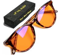 Gafas de Bloqueo de Luz Azul Naranja para un Mejor Sueño, 99.5% de Luz Azul, para Mujeres y Hombres, Lentes Bloqueadores de Color Ámbar y Naranja, Lentes de Migraña y Juegos, 41