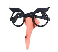 Gafas de bruja de Halloween traje de nariz gafas sin lentes con una nariz de bruja larga y verrugosa accesorios de disfraz de bruja para mascarada de Halloween 1 juego nariz de bruja larga y verrugosa