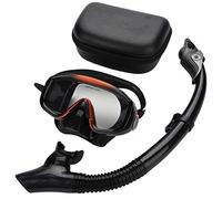 Gafas de Buceo y esnórquel, Juego de Gafas de natación subacuáticas y esnórquel, cómoda máscara de natación subacuática con Estuche de Transporte para Buceo y natación.
