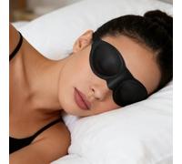 Gafas de cámara de humedad para ojos secos, antifaz para dormir contorneado 3D, gafas de alivio para ojos secos de silicona, antifaz para dormir reutilizable, cómodo y ligero (negro)