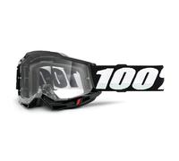 Gafas de Ciclismo 100% Accuri 2, Negro/Blanco, Lente Transparente