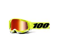 Gafas de Ciclismo 100% Racecraft 2, Amarillo/Negro, Lente Espejo Rojo