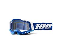 Gafas de Ciclismo 100% Racecraft 2 Goggle Blue, Azul/Blanco, Lente Transparente