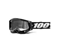 Gafas de Ciclismo 100% Racecraft, Negro/Blanco, Lente Transparente