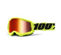 Gafas de Ciclismo 100% Strata 2, Amarillo, Lente Espejo Rojo