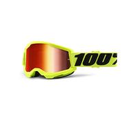 Gafas de ciclismo 100% STRATA 2, Amarillo, Lente espejo Rojo