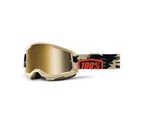 Gafas de Ciclismo 100% Strata 2, Negro/Dorado, Lente Dorada