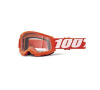 Gafas de Ciclismo 100% Strata 2 Youth, Naranja/Blanco, Lente Transparente