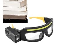 Gafas de ciclismo de montaña - Gafas de seguridad para el trabajo con luz tipo C antivaho, lente transparente protectora, equipo de faro LED recargable, protector resistente | Aventuras al aire libre