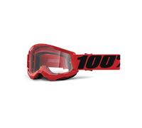 Gafas de Ciclismo Junior 100% Strata 2, Rojo/Negro, Lente Transparente