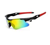 Gafas de ciclismo UV400 multicolor for hombre y mujer, for deportes al aire libre, ciclismo, a prueba de viento, gafas de sol for bicicleta de carretera para fitness al aire libre(Set Red Yellow)