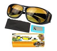Gafas de conducción nocturna, antirreflejos, gafas de sol de ajuste ergonómico con filtro de lente amarillo, accesorio de categoría de ayuda visual, gafas ópticas de poca luz para condiciones de