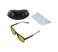 Gafas de conducción tintadas amarillas sin receta para un mejor reconocimiento de contraste y reducción del estrés visual durante viajes nocturnos por carretera (negro)