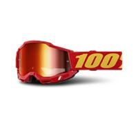 100% Accuri II V2 Chrome Essential Gafas de motocross, rojo-amarillo