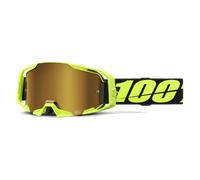 100% Gafas Armatic Neon Yellow True Gold Mirror